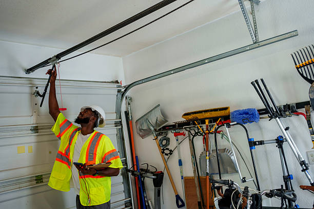 Professional Garage Door Panel Replacement technician working in Wharton, TX